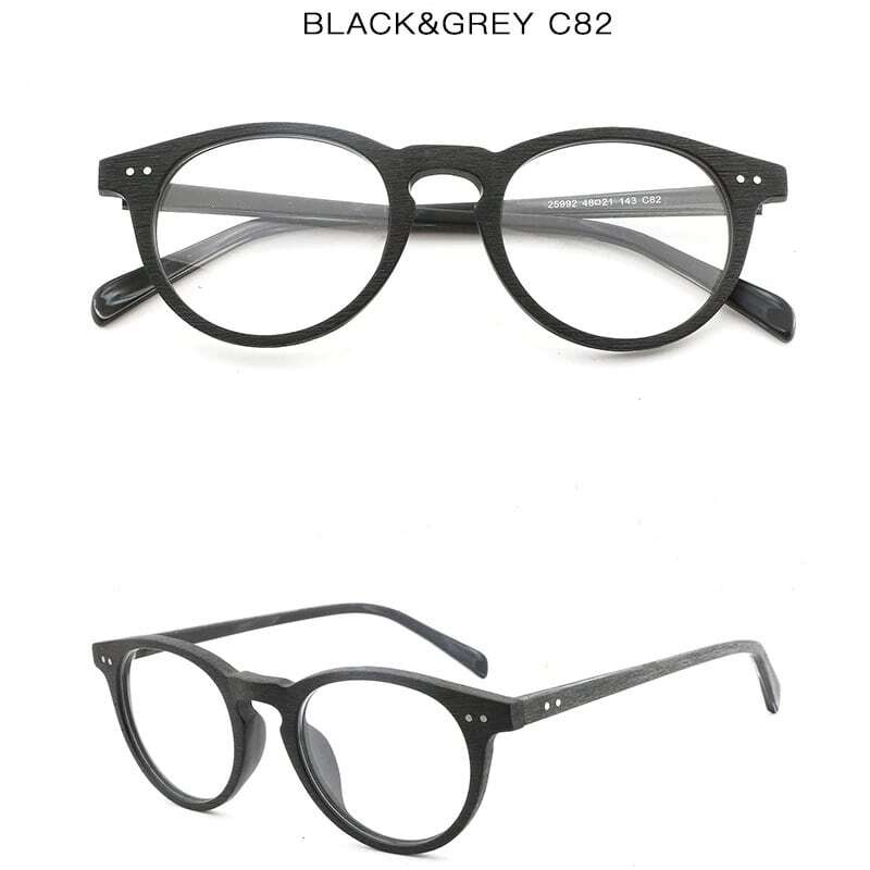 Wood grain glasses - Boston（木目のボストンメガネ）【BJ0130】