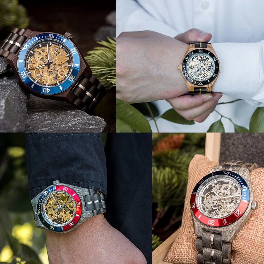 Wood And Steel Automatic Mechanical Watch【BJ0540】