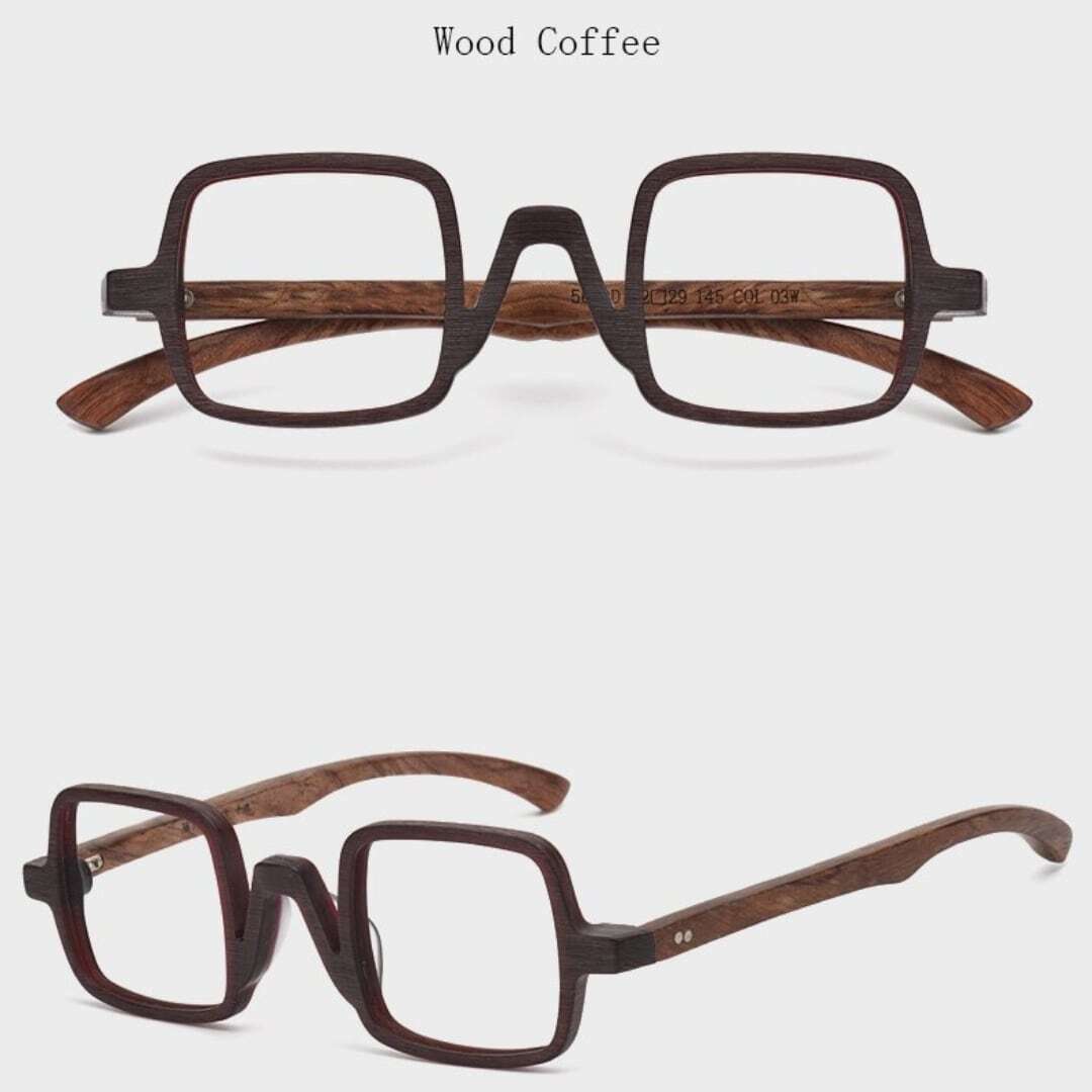 Wooden Square Gothic Glasses【BJ0280】