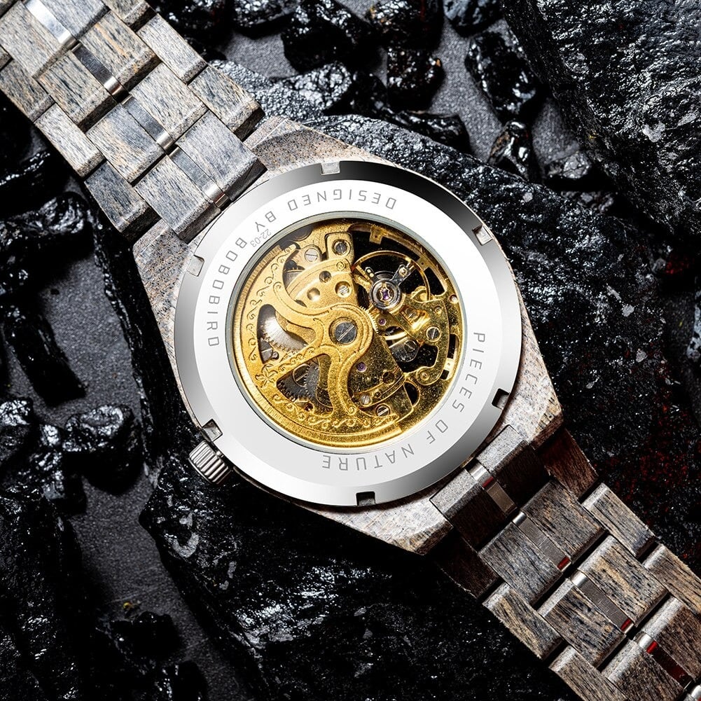 Wood And Steel Automatic Mechanical Watch【BJ0540】