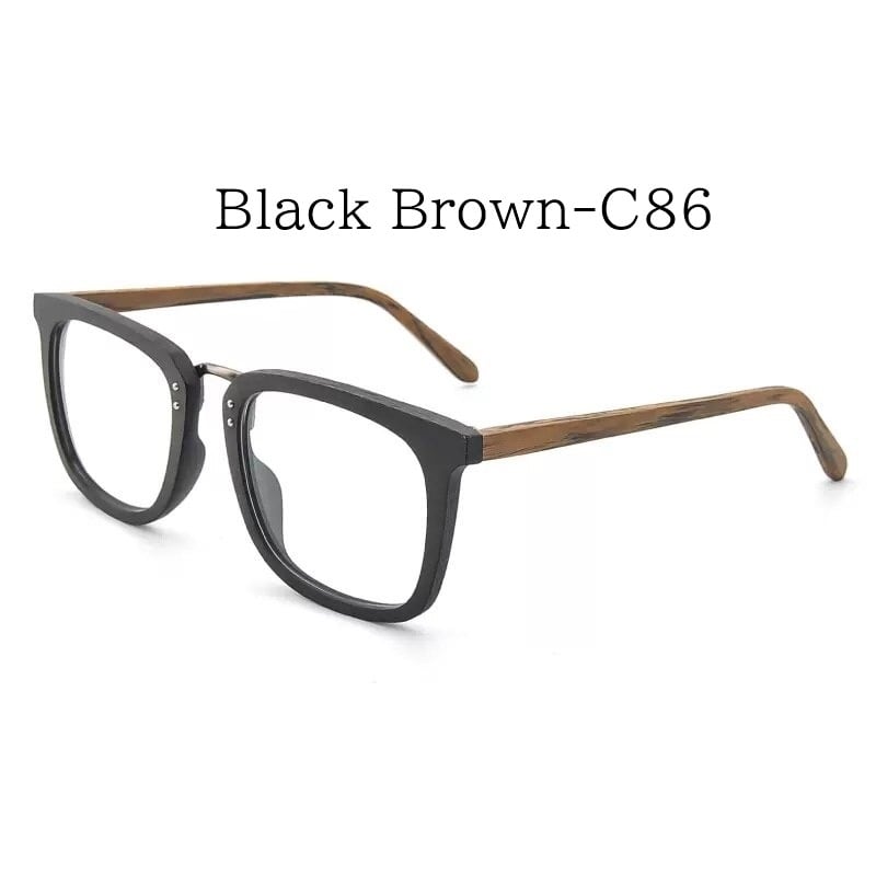 Retro Wood Square Sunglasses【BJ0536】