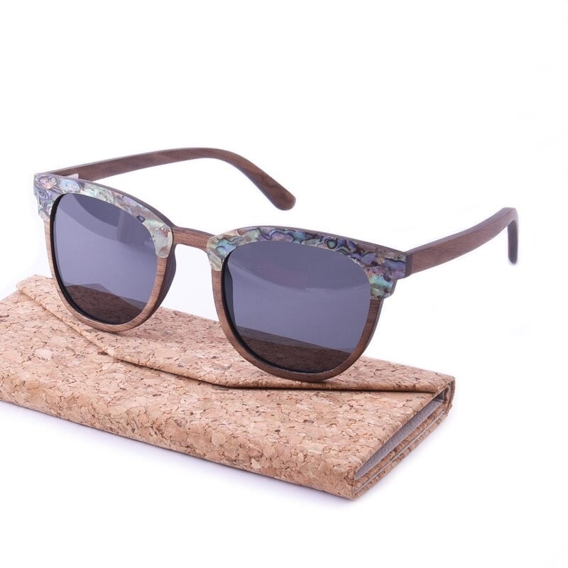 Seashell And Wood Frame Sunglasses【BJ0533】