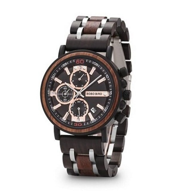[3atm] Wooden watch - Spider Metal【BJ2149】
