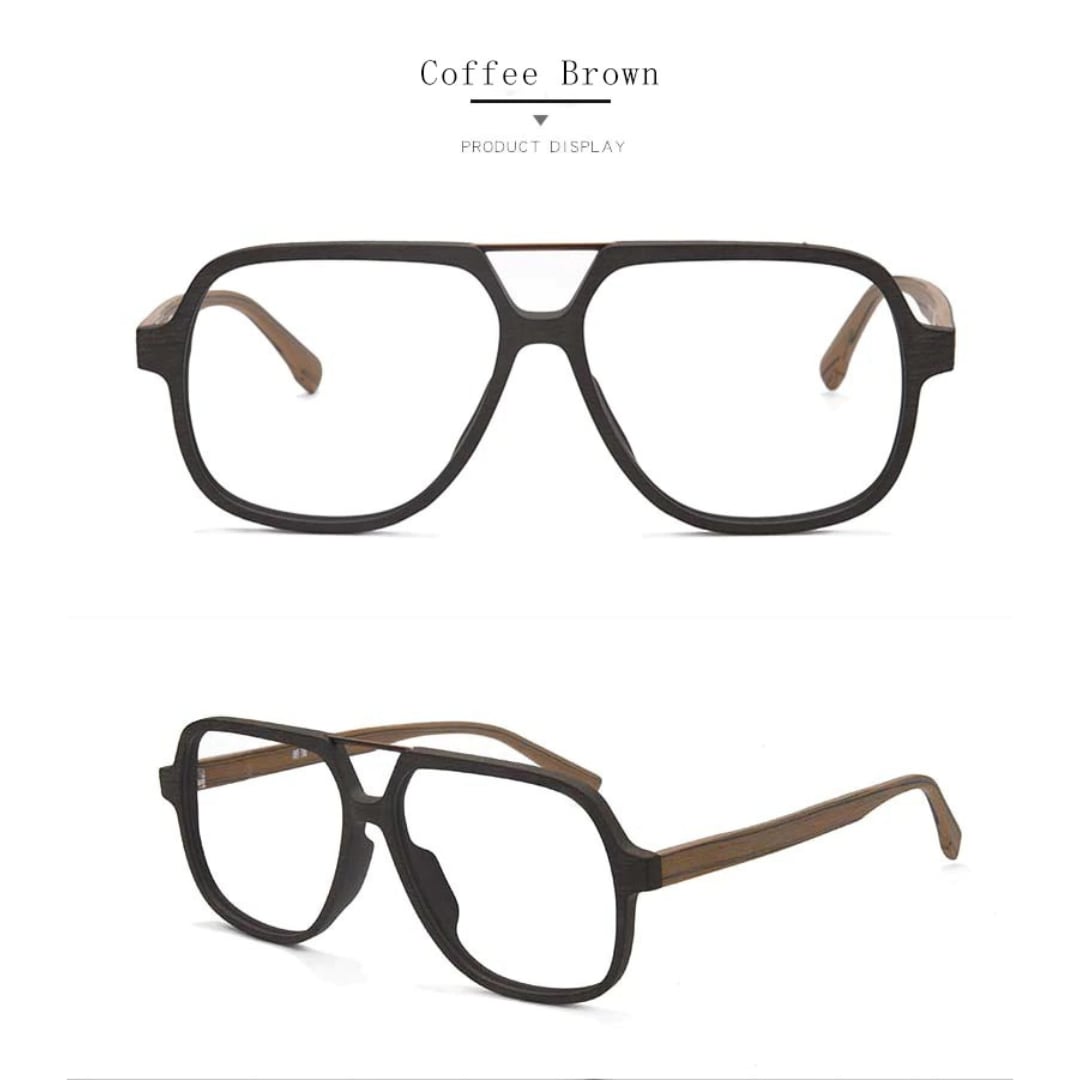 Fashionable Wood Oversized Square Glasses【BJ0512】