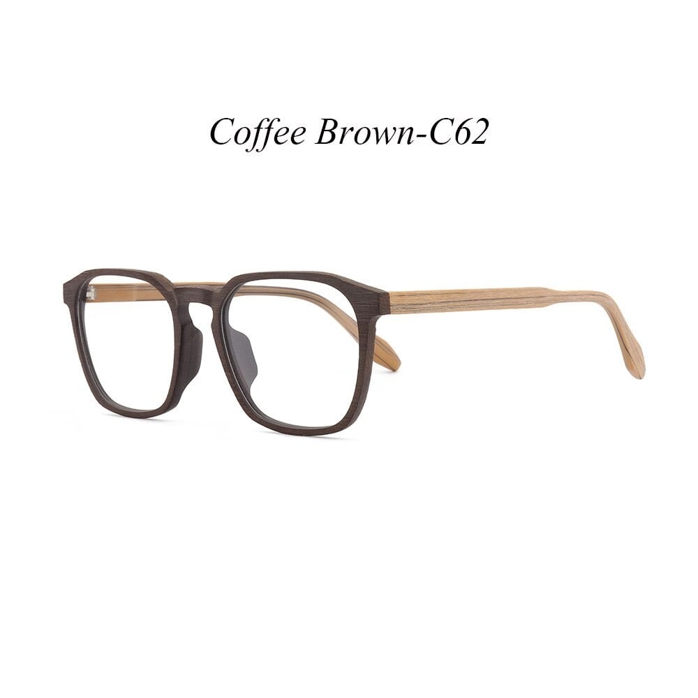 Wood Retro Square Glasses【BJ0509】