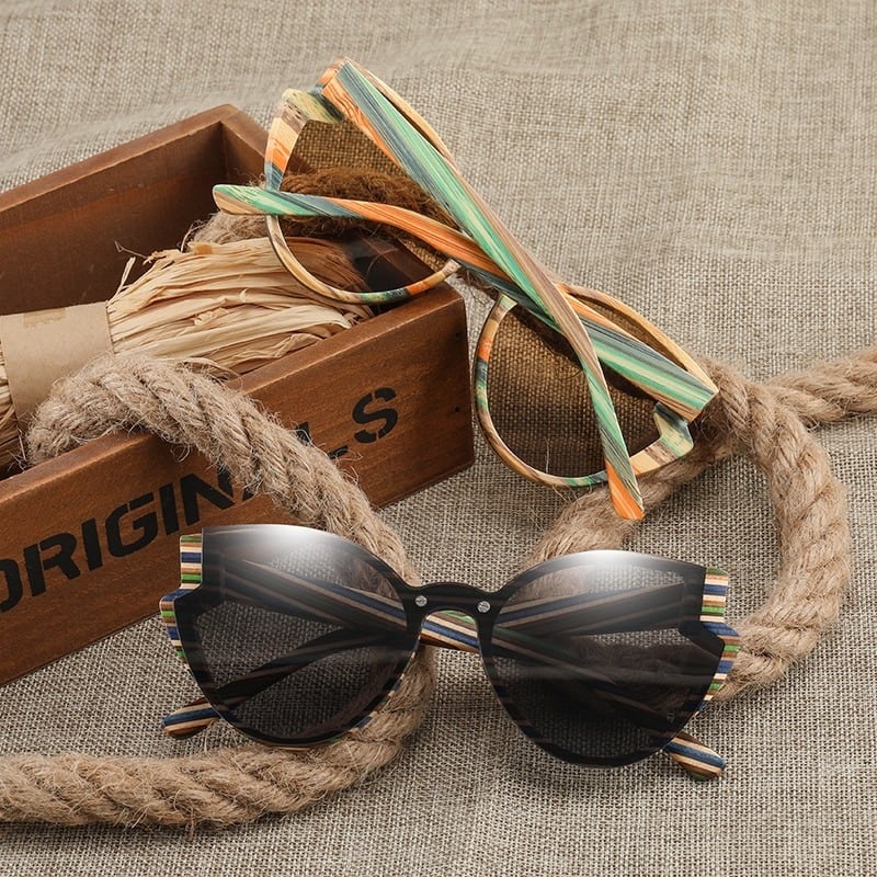 Stylish Wood Butterfly Frame Sunglasses【BJ0525】