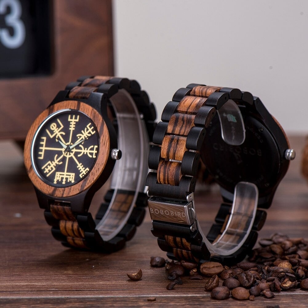 Vivid Color Wood Quartz Movement Watch【BJ0548】
