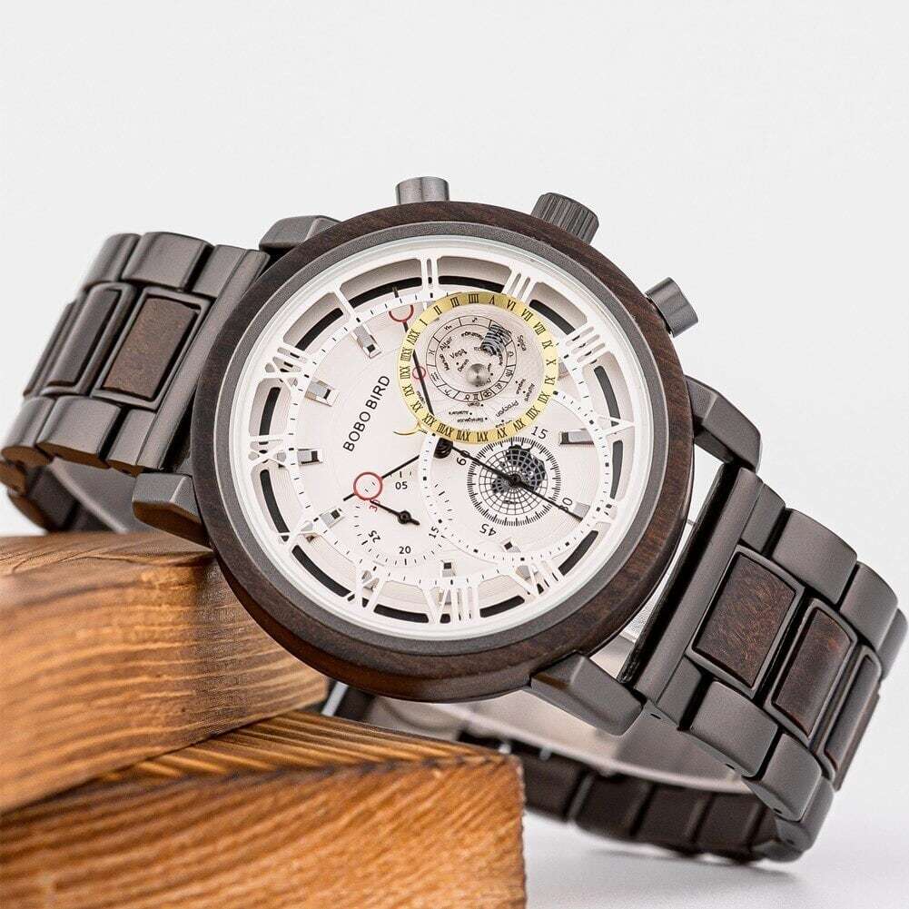 [5atm] Wooden watch - Sophisticated Space【BJ2208】
