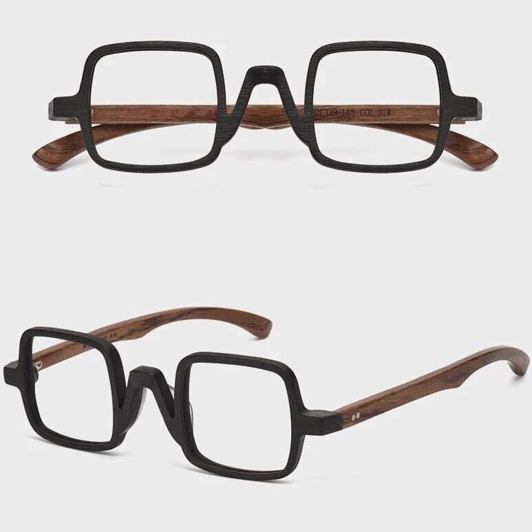 Wooden Square Gothic Glasses【BJ0280】