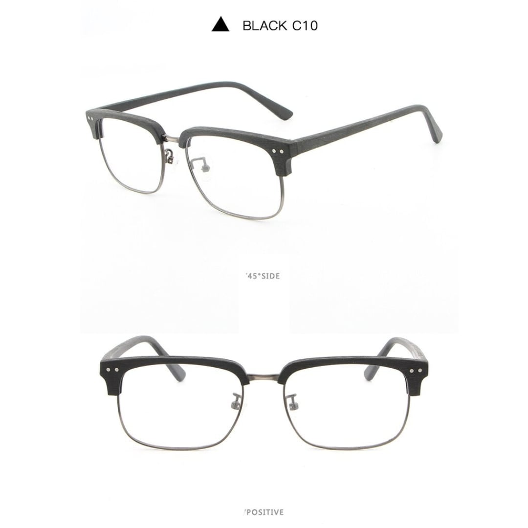 Wood grain Upper Edge Glasses【BJ0516】