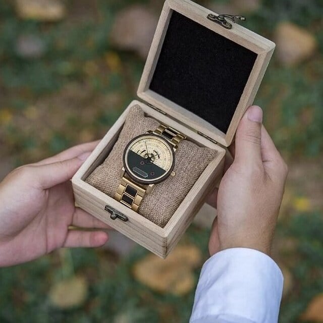 [3atm] Wooden mechanical watch - Sector【BJ2188】