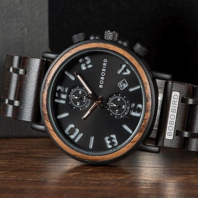 [3atm] Wooden watch - Crescent Diva【BJ2171】