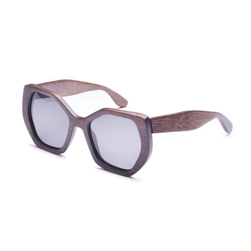 Wood Hexagonal Frame Sunglasses【BJ0529】