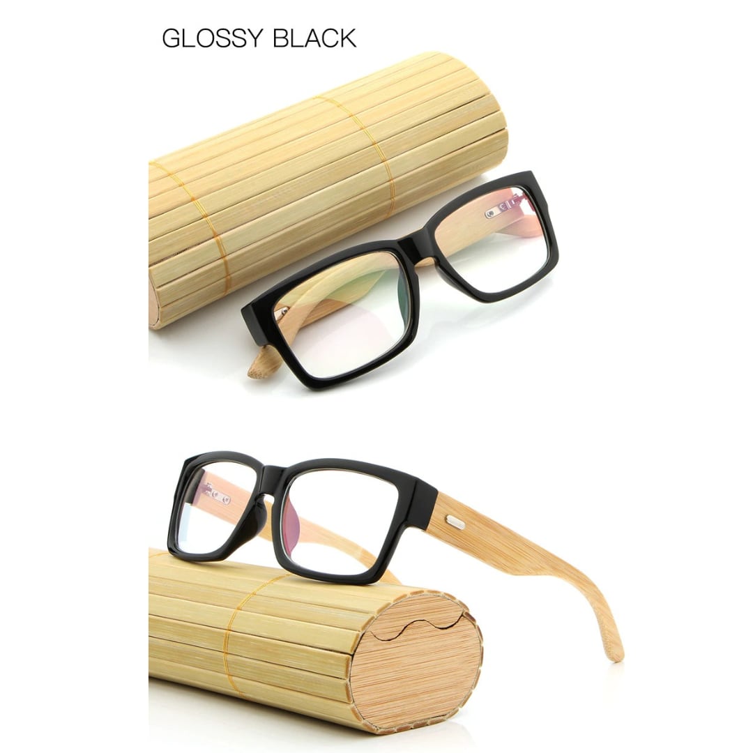 Bamboo And Acetate Square Sunglasses【BJ0535】