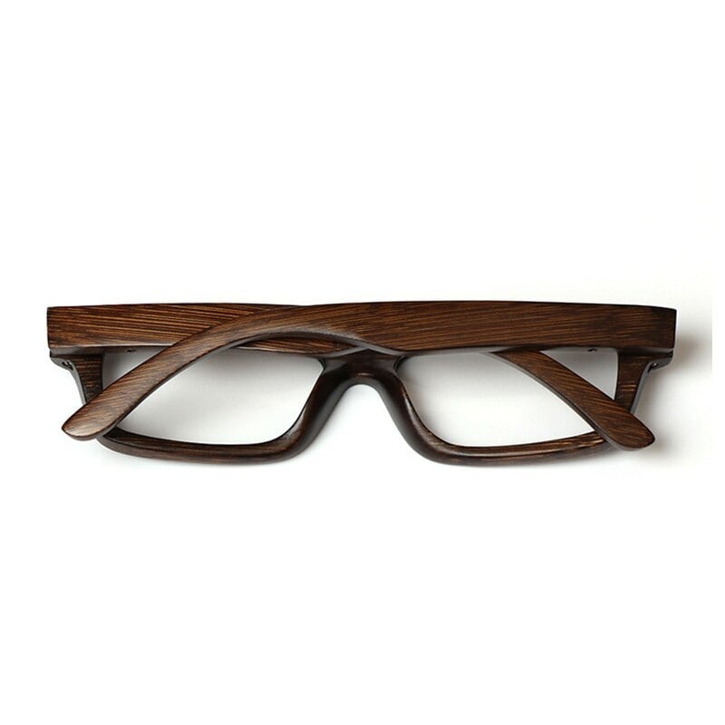 Black Bamboo Square Glasses【BJ0557】