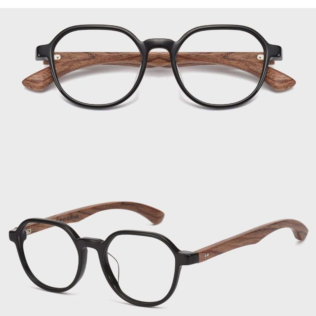 Wooden temple glasses - Wellington【BJ0198】