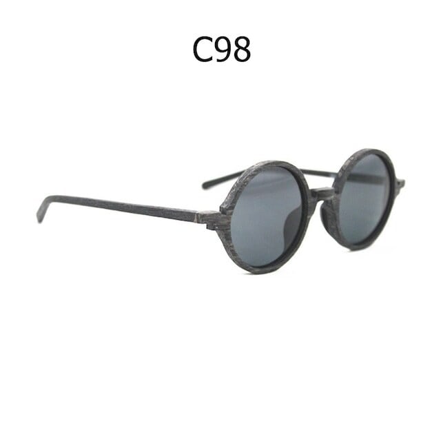 Wood grain ”MARU” sunglasses【BJ0150】
