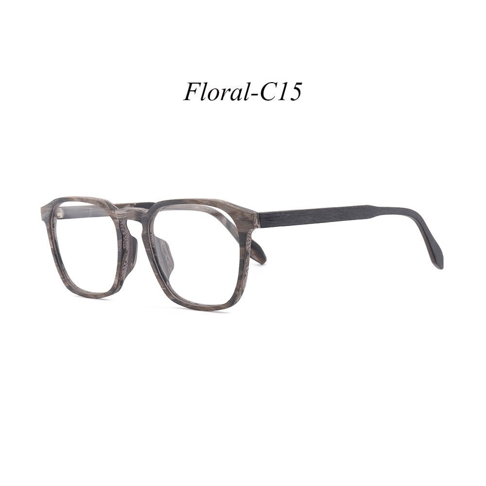 Wood Retro Square Glasses【BJ0509】