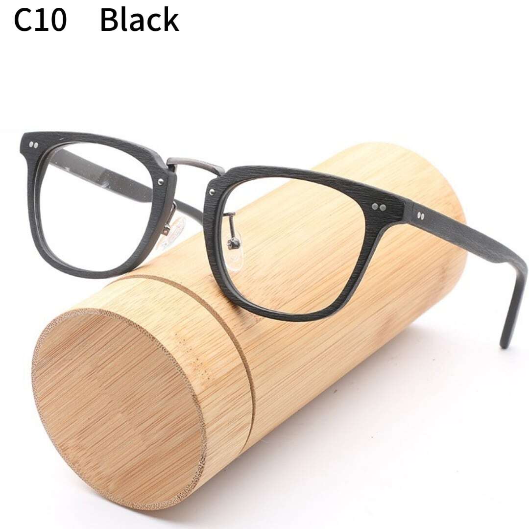 Wood grain glasses - Wellington（木目のウェリントンメガネ）【BJ0126】
