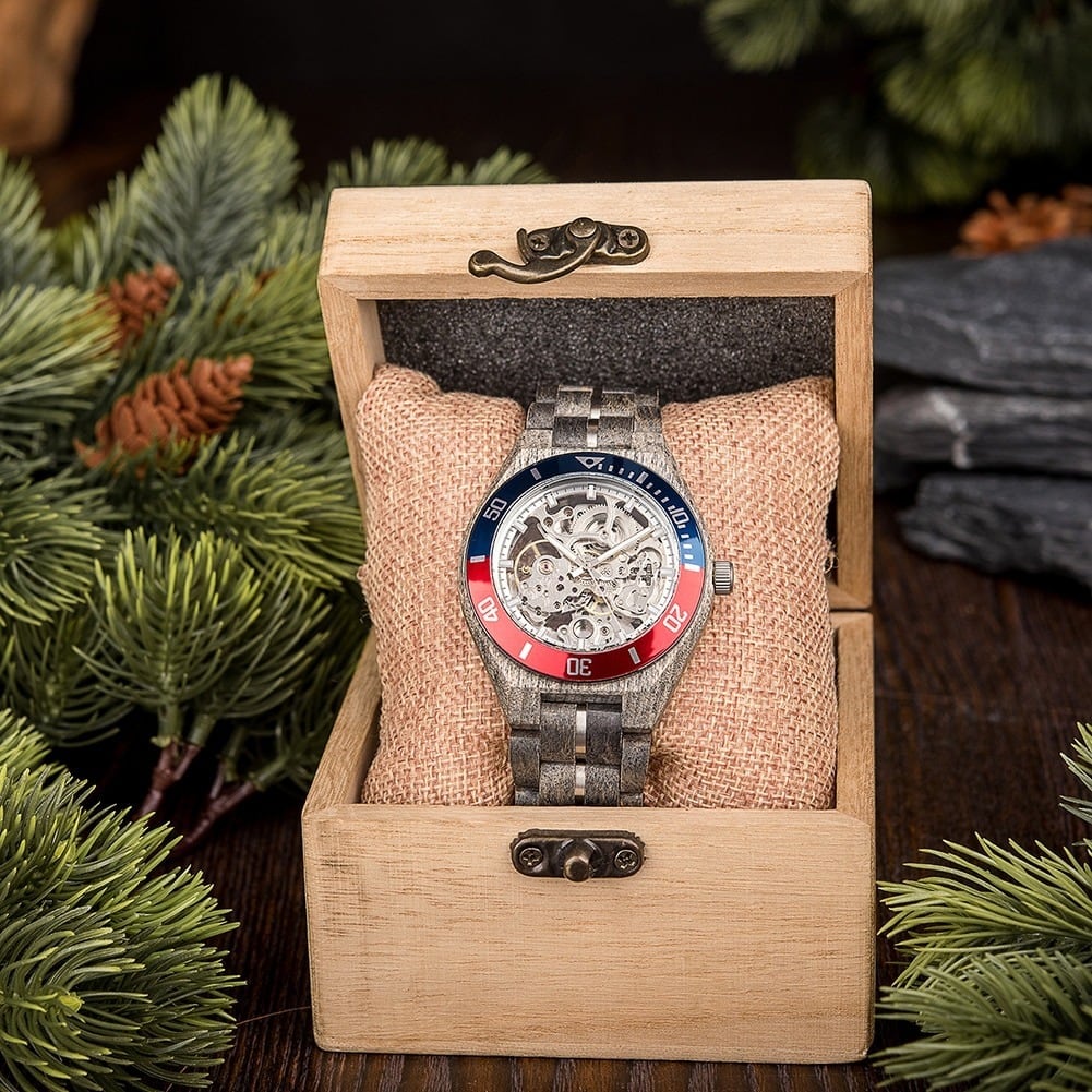 Wood And Steel Automatic Mechanical Watch【BJ0540】