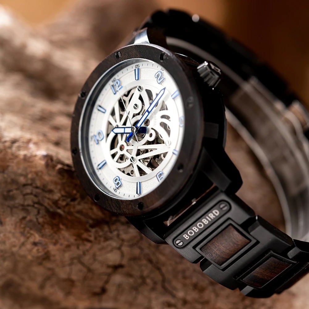 Fashionable Wood Automatic Mechanical Watch【BJ0541】