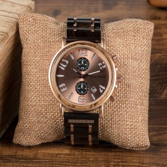 [3atm] Wooden watch - Crescent Diva【BJ2171】
