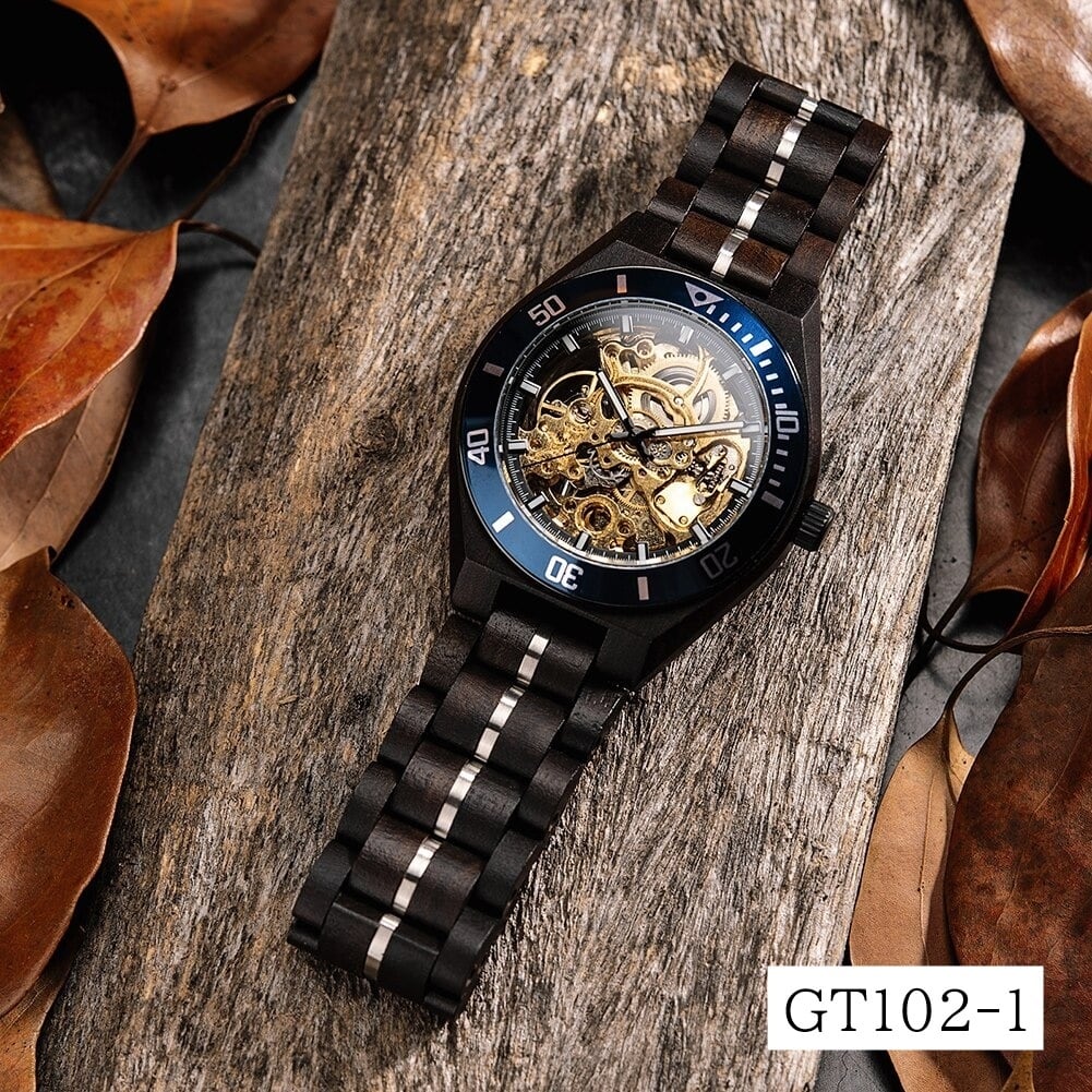 Wood And Steel Automatic Mechanical Watch【BJ0540】