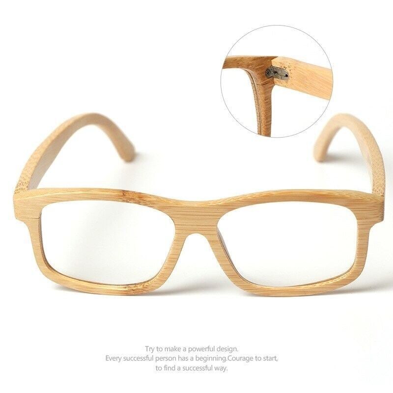Bamboo glasses - Wellington（竹製のウェリントンメガネ）【BJ0162】