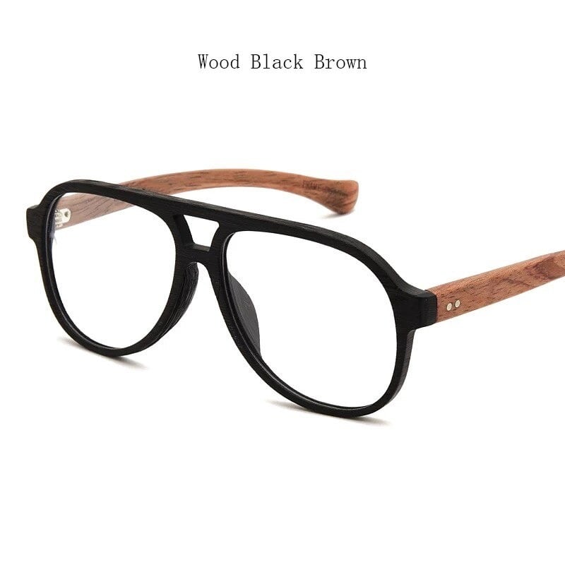 Wood Oversized Oblong Glasses【BJ0513】