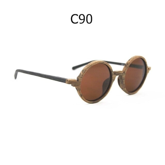 Wood grain ”MARU” sunglasses【BJ0150】