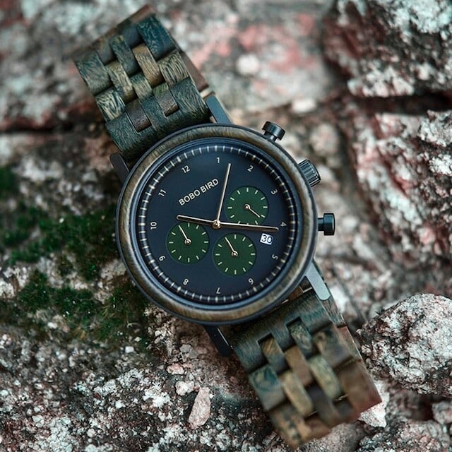 [3atm] Wooden watch - Dry Leaves【BJ2414】