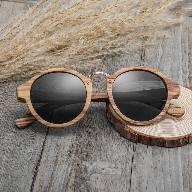 Wooden frame sunglasses - Metal Bridge【BJ0194】