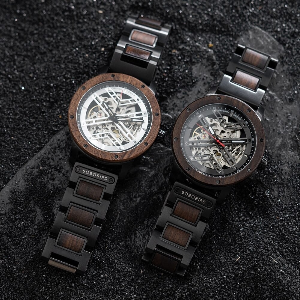 Fashionable Wood Automatic Mechanical Watch【BJ0541】