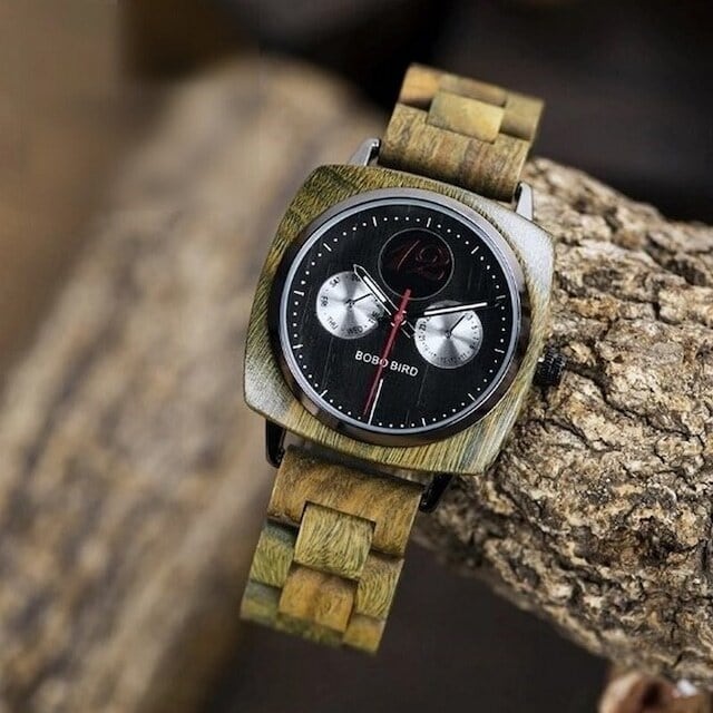 Wooden watch - Twin Silvers【BJ2174】