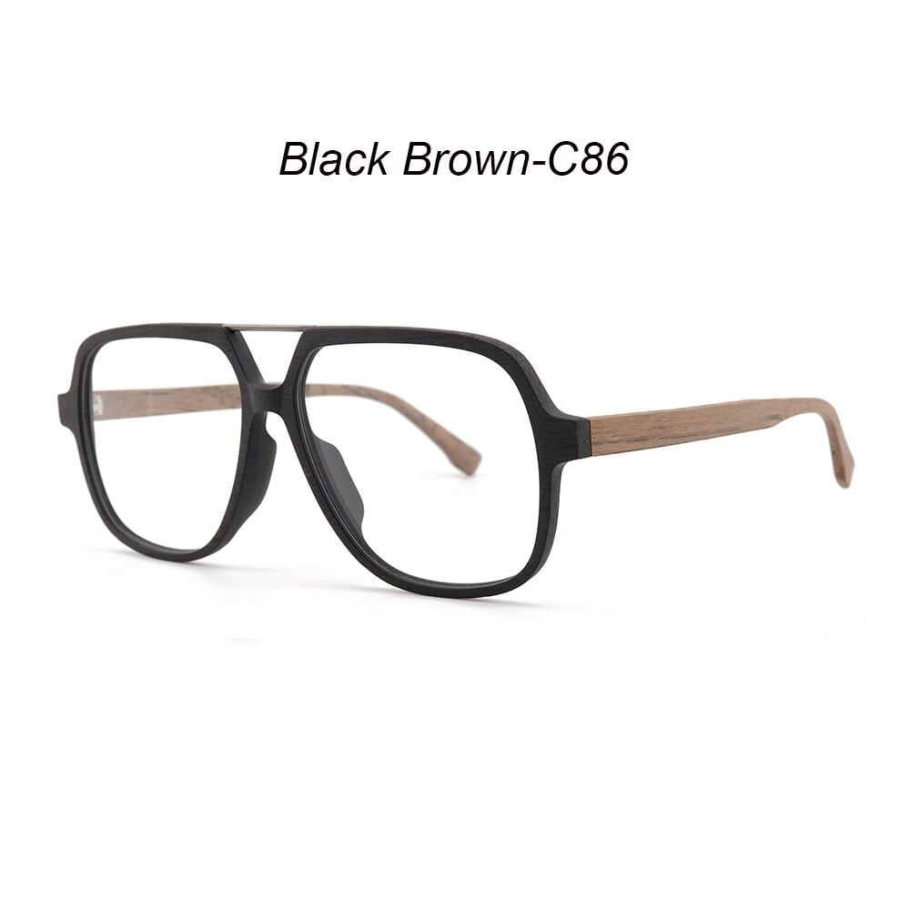 Fashionable Wood Oversized Square Glasses【BJ0512】