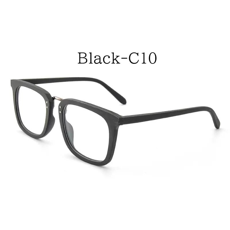 Retro Wood Square Sunglasses【BJ0536】