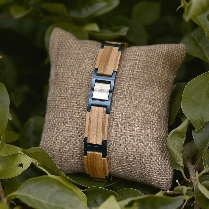 Wooden Metallic Ladder Blacelet【BJ0004】