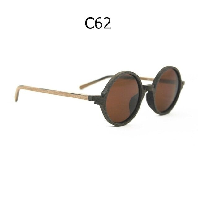 Wood grain ”MARU” sunglasses【BJ0150】