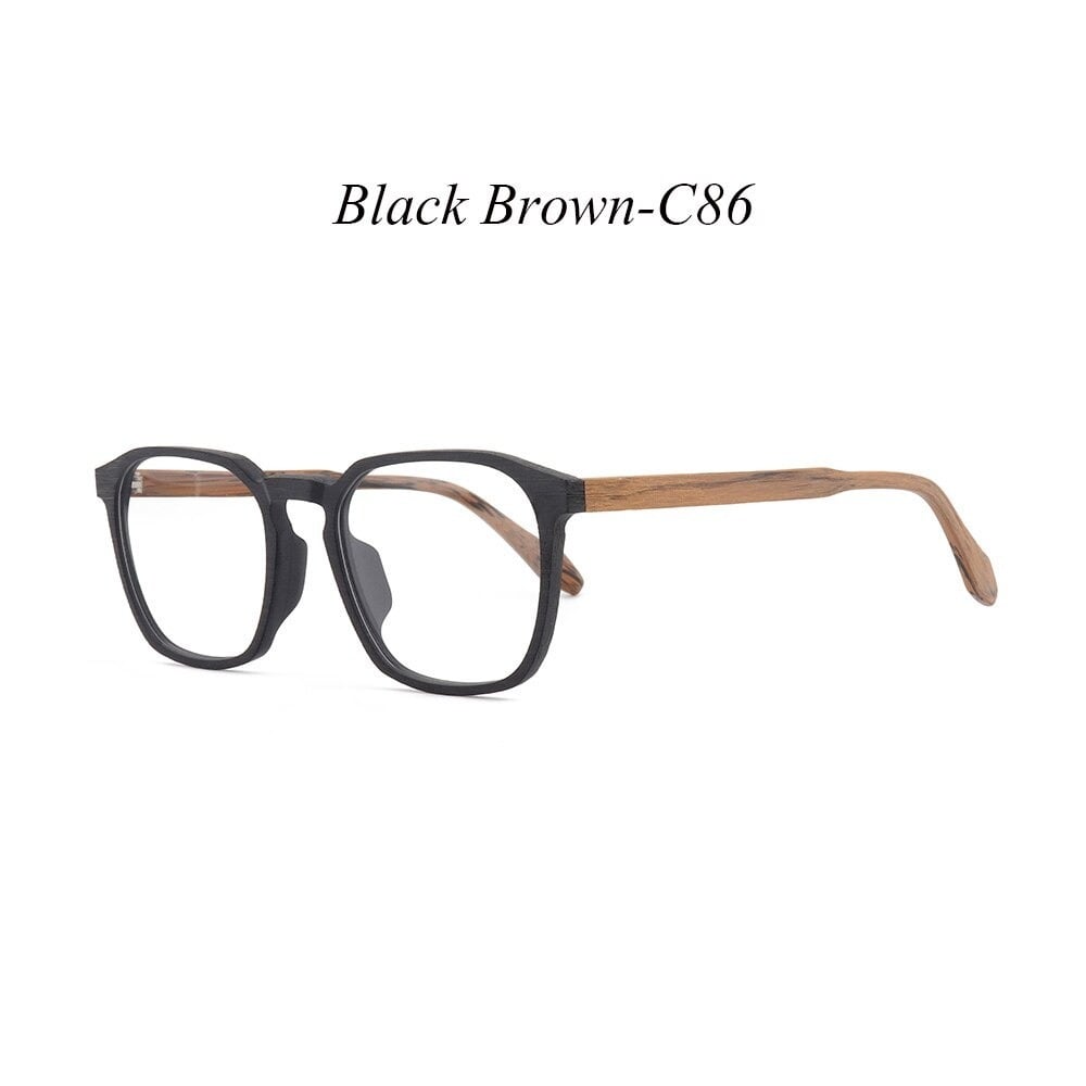 Wood Retro Square Glasses【BJ0509】