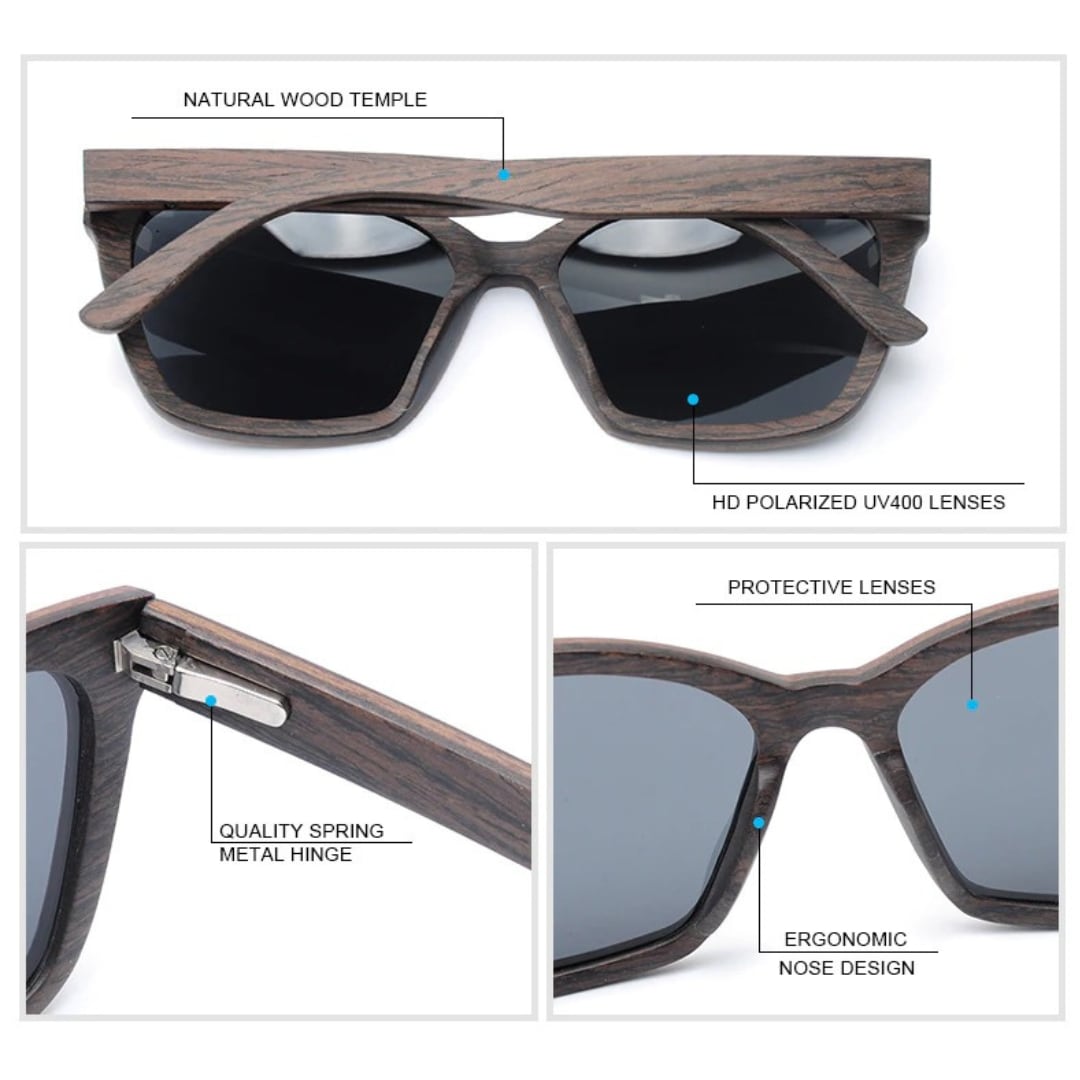 Two Materials Frame Wood Sunglasses【BJ0531】
