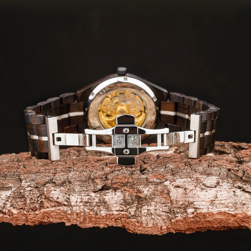 Wood And Steel Automatic Mechanical Watch【BJ0540】
