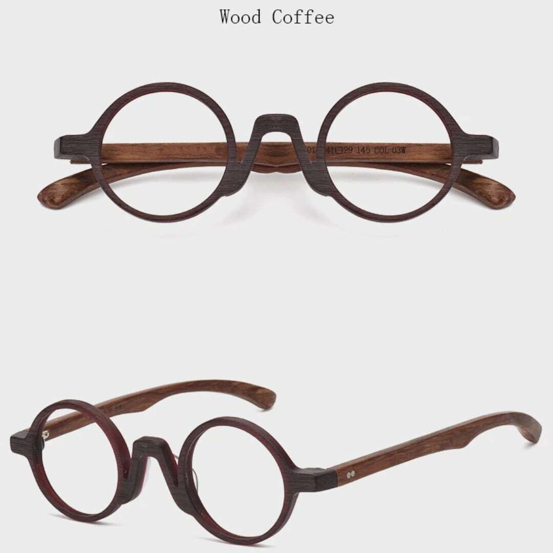 Wooden Round Frame Glasses【BJ0279】