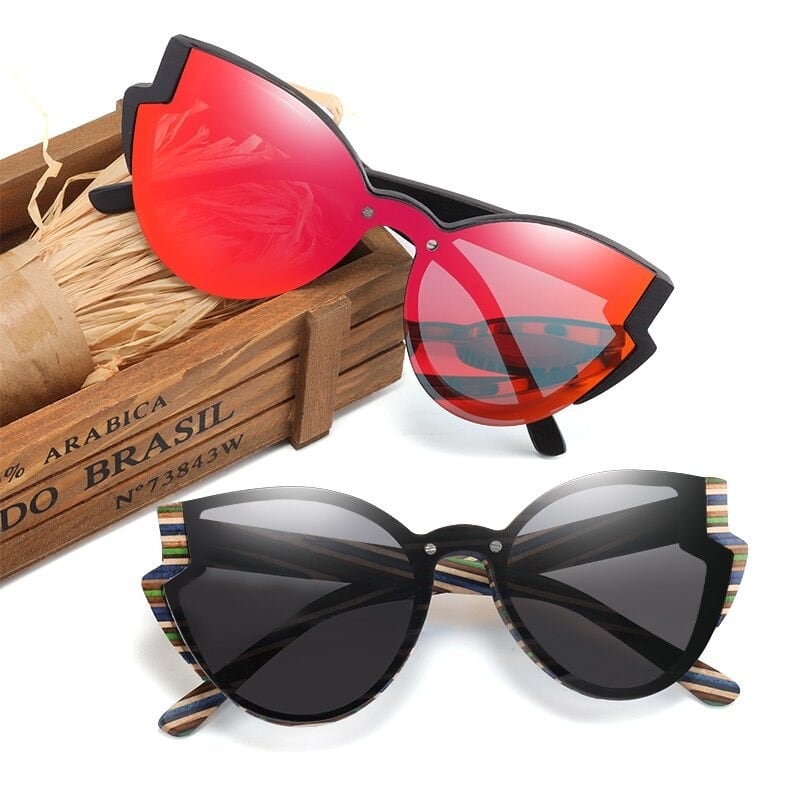 Stylish Wood Butterfly Frame Sunglasses【BJ0525】