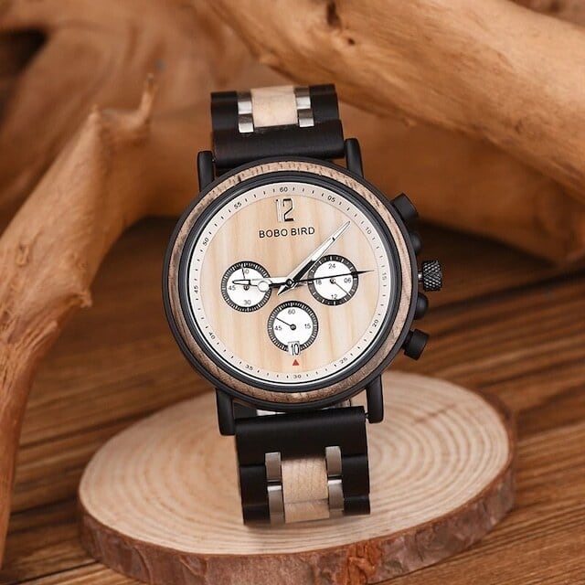 [3atm] Wooden watch - Spider Metal【BJ2149】