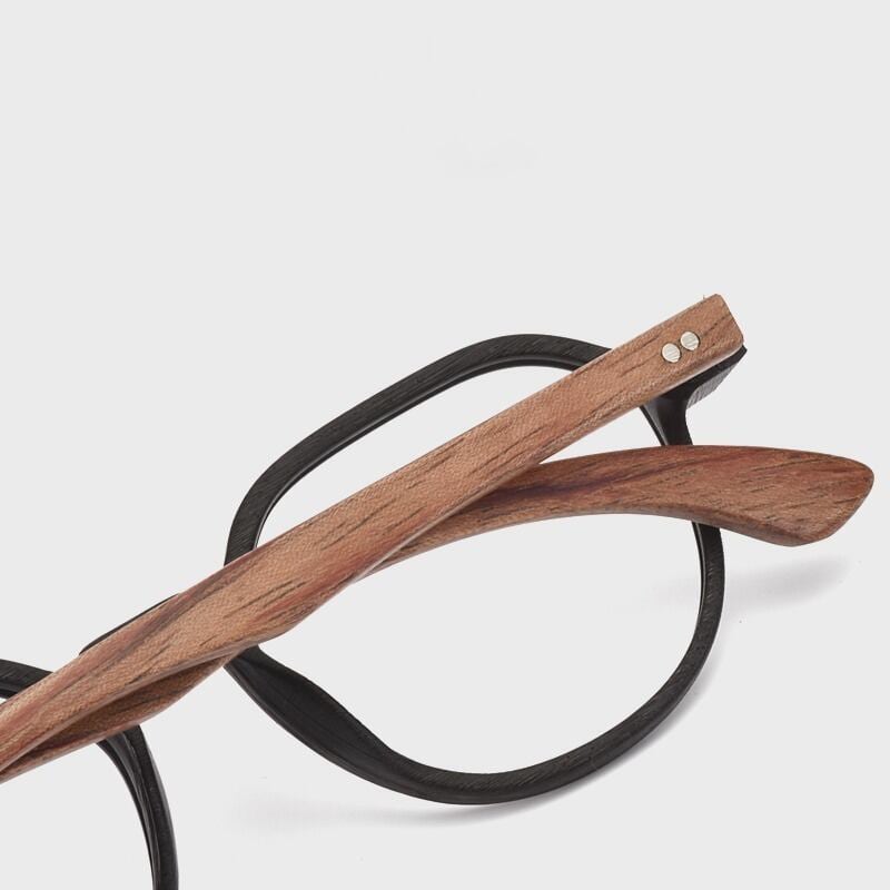 Wooden temple glasses - Wellington【BJ0198】