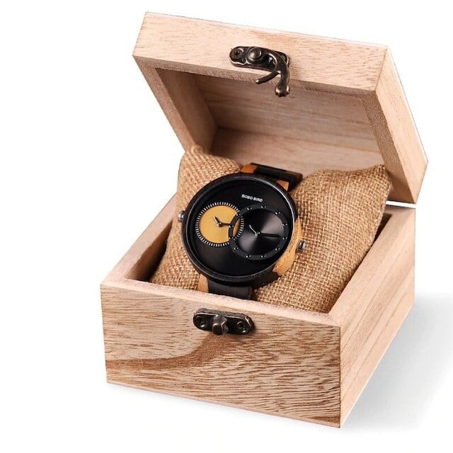 Wooden watch - Dual Twin Circles【BJ2143】
