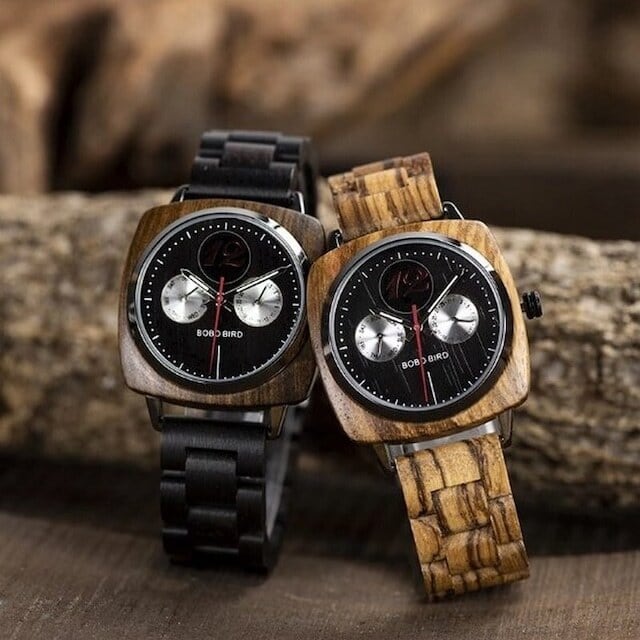 Wooden watch - Twin Silvers【BJ2174】