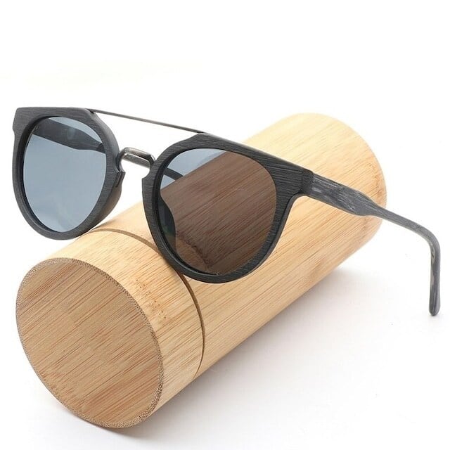Wood grain sunglasses - Metal Bridge【BJ0181】