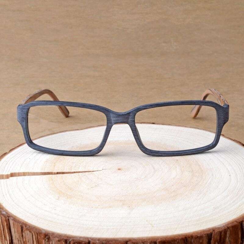 Wood grain glasses - Square（木目のスクエアメガネ）【BJ0075】