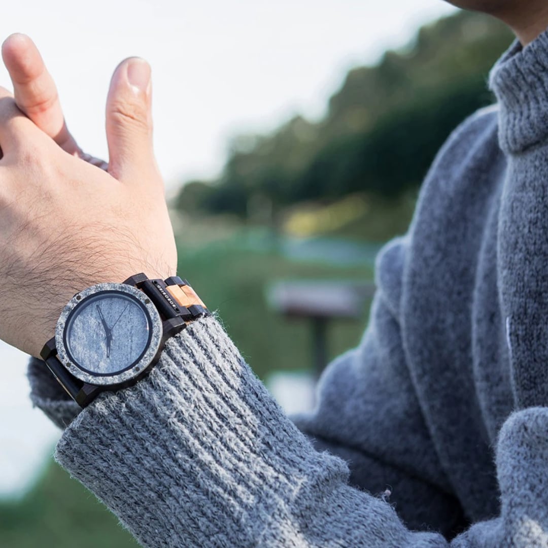 Wood And Rock Quartz Watch【BJ0551】